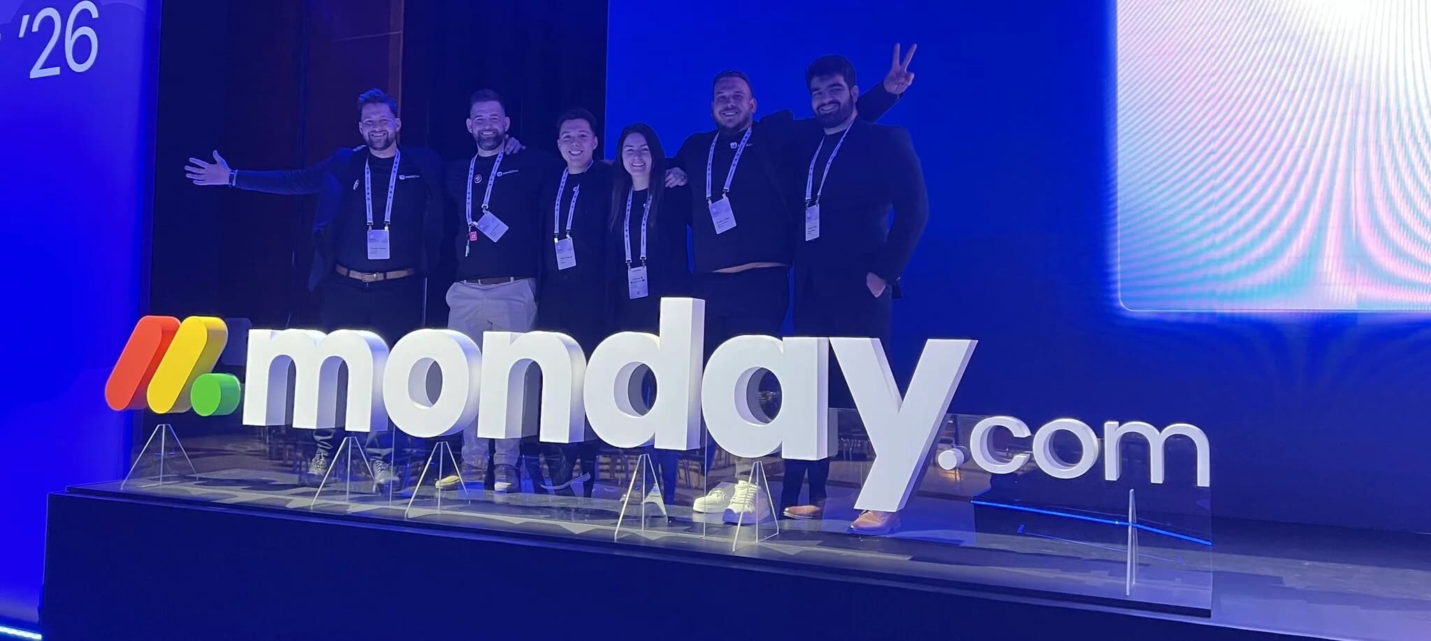 The Workiflow team at monday.com's Partner Summit in Prague, where the Rising Star Award for North America was announced